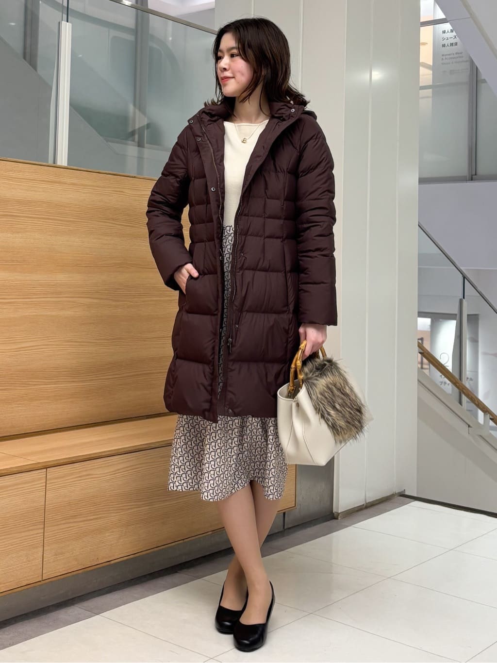 sawaさんの「COUP DE CHANCE｜【フランス産ホワイトダックダウン／FP800保温性◎／抗菌防臭／手洗い可】ロングダウンコート」を使ったコーディネート