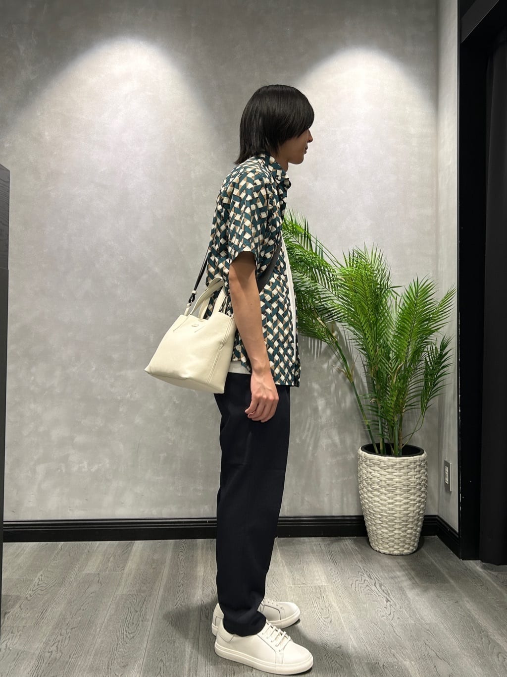 ruiさんの「TAKEO KIKUCHI｜【COOL CITY WEAR】籠目アート柄 サッカーシャツ /通気性」を使ったコーディネート