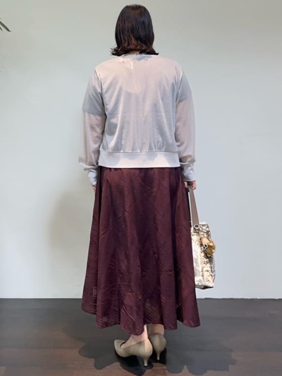 Asamiさんの「UNTITLED｜【セットアップ可/後ろウエストゴム】シアーチェックスカート」を使ったコーディネート