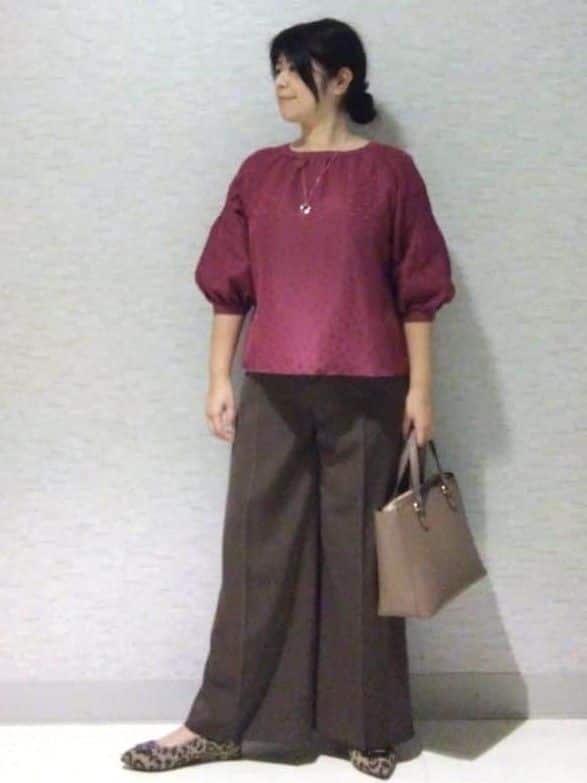 sakoさんの「Reflect｜【一枚で着映える◎】レオパード風ジャカードブラウス」を使ったコーディネート