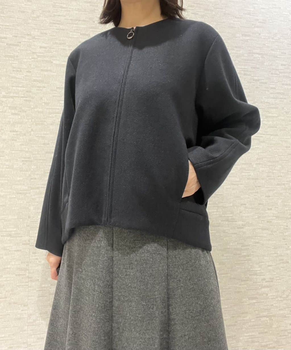 marikoさんの「Reflect｜【ゆったりシルエット】ジャージメルトンコクーンジャケット」を使ったコーディネート