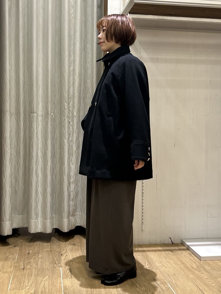 ga_riさんの「THE SHOP TK｜クラシカルな装い ウールライクスタンドカラーコート」を使ったコーディネート