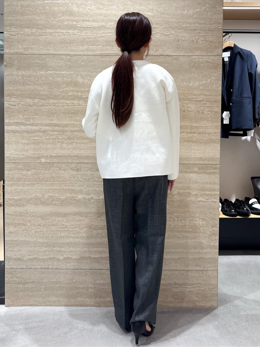 ふうかさんの「index｜ベルト付き2タックワイドパンツ【洗濯機OK／ストレッチ／防シワ／イージーアイロン】」を使ったコーディネート
