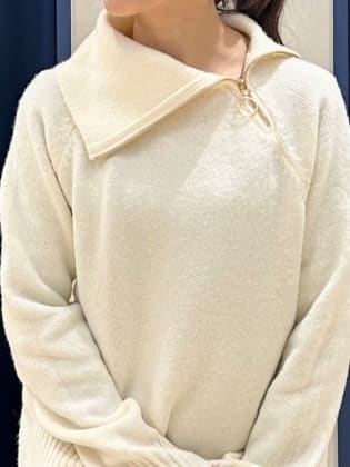 Orikaさんの「grove｜サイドジップカラーニットプルオーバー」を使ったコーディネート