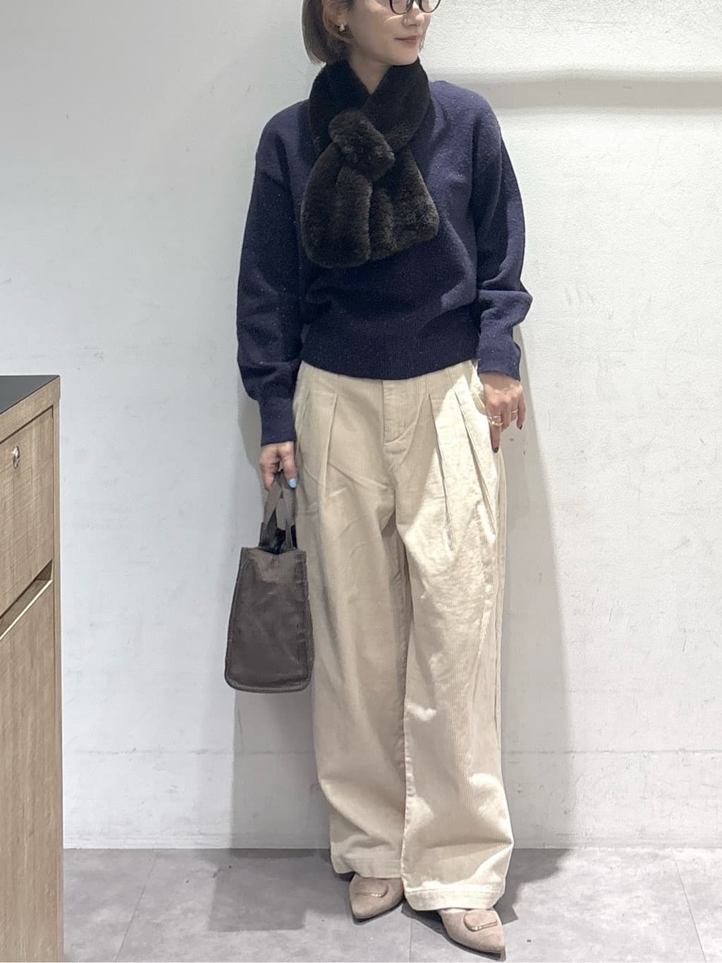 たけねぇさんの「OPAQUE.CLIP｜コーデュロイタックワイドパンツ【洗濯機OK】」を使ったコーディネート