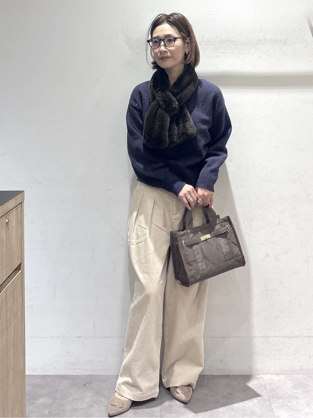 たけねぇさんの「OPAQUE.CLIP｜コーデュロイタックワイドパンツ【洗濯機OK】」を使ったコーディネート