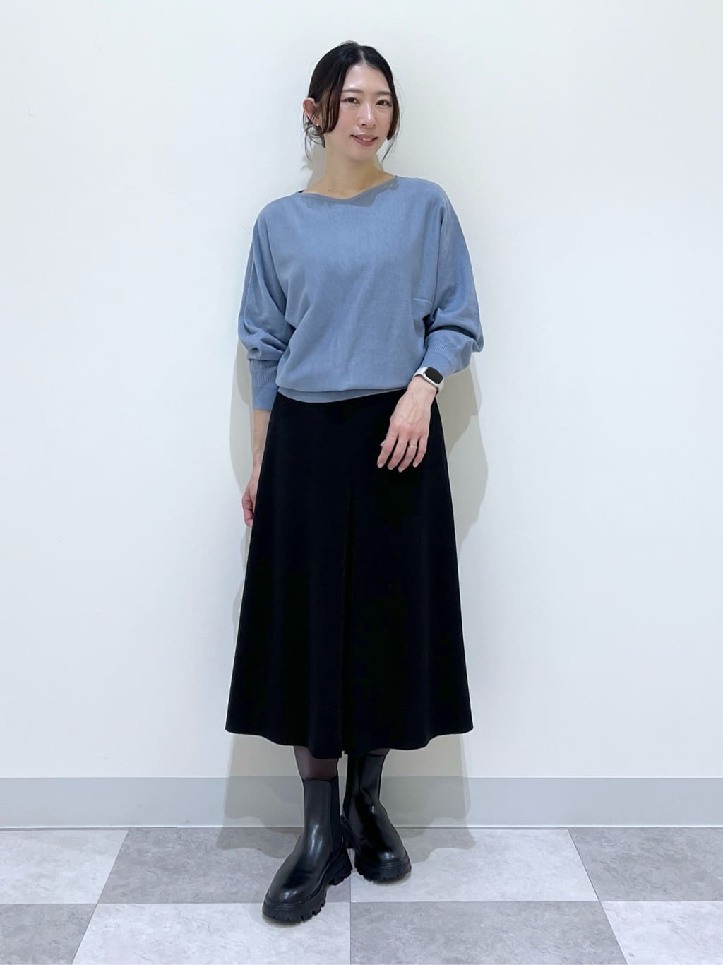 canaさんの「Dessin｜【洗える】ウールブレンド後ろボタンニット」を使ったコーディネート