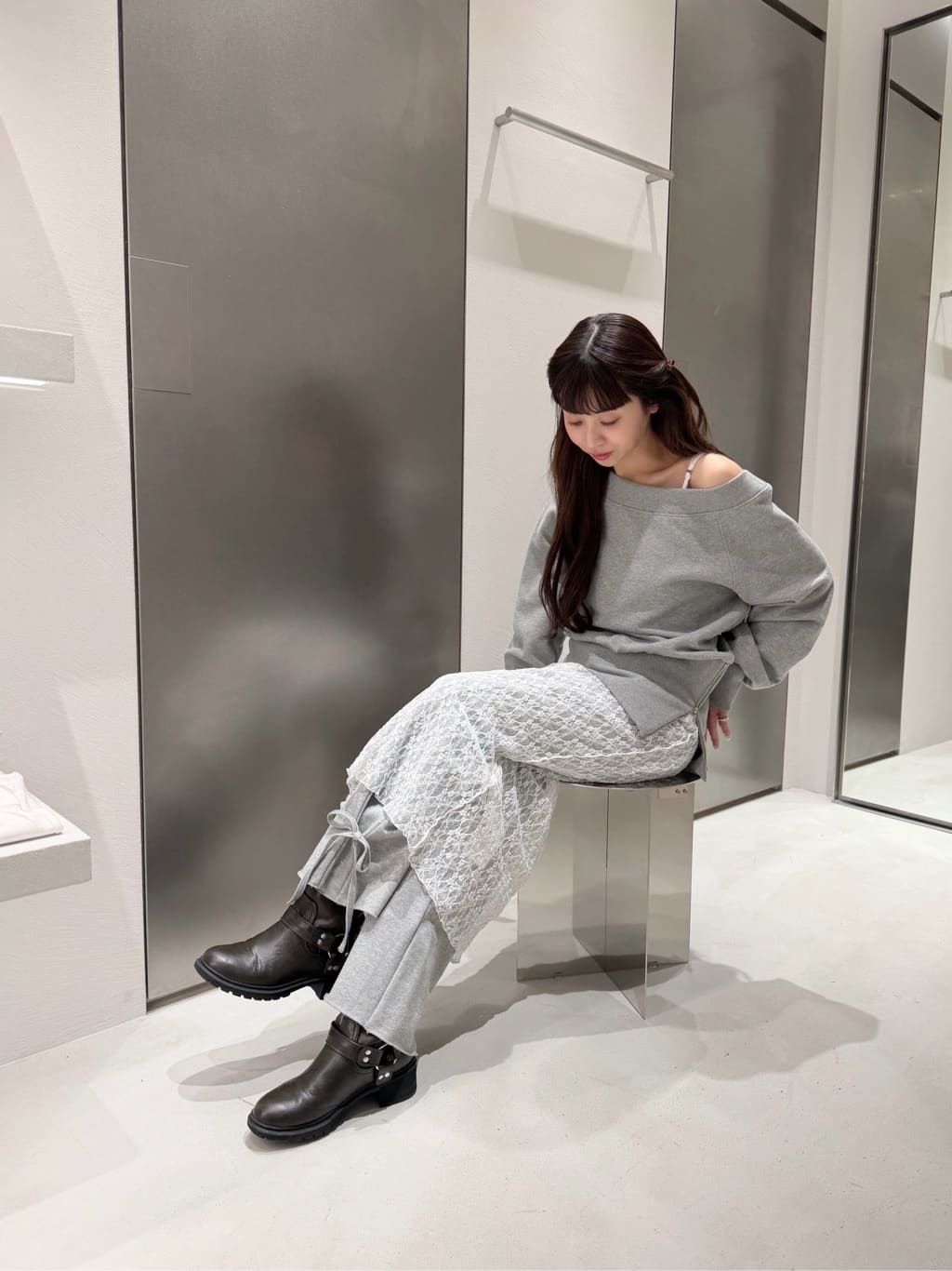 kanamiさんの「CODE A｜stretch lace cami dress」を使ったコーディネート