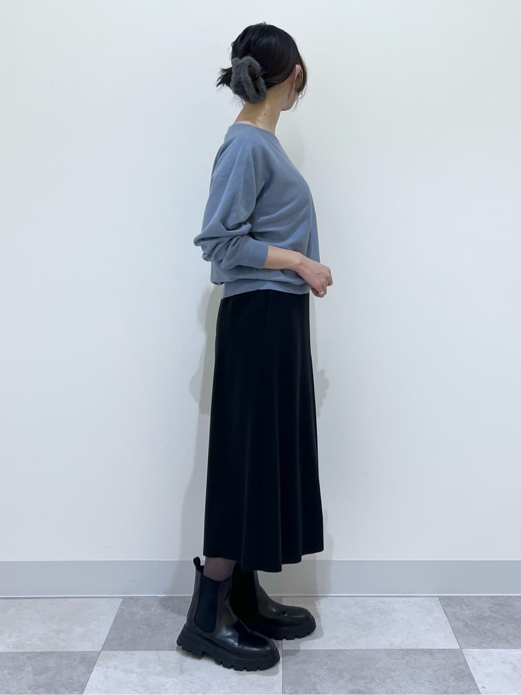 canaさんの「Dessin｜【洗える】ウールブレンド後ろボタンニット」を使ったコーディネート