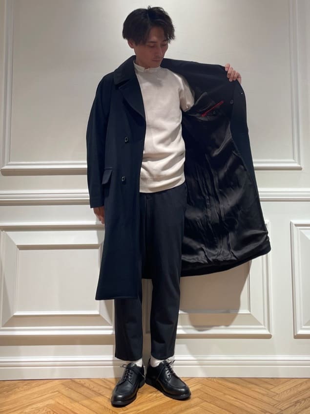 橋本さんの「DRESSTERIOR｜オックスフォード ラウンドカラーシャツ」を使ったコーディネート