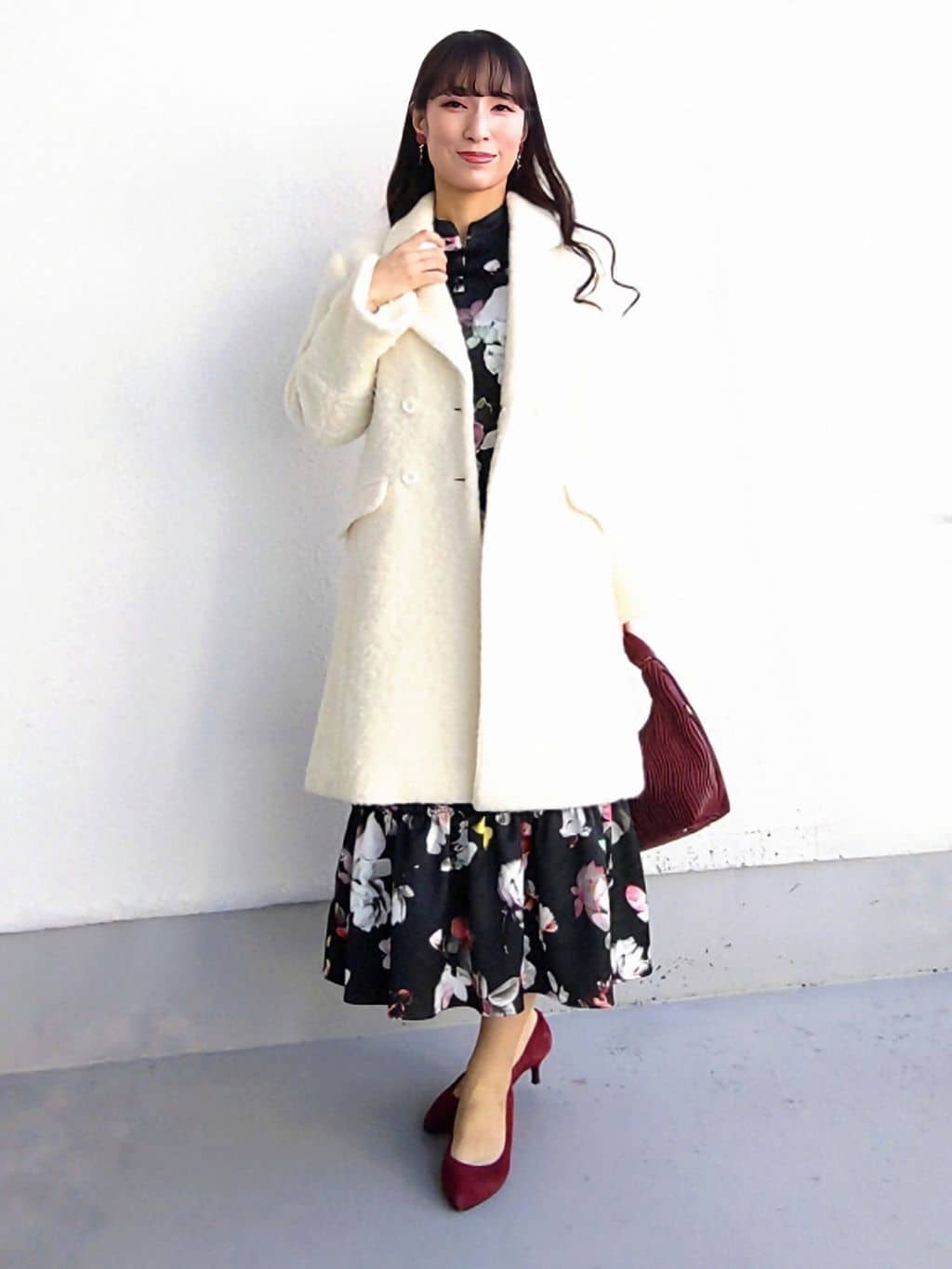 keinaさんの「SunaUna｜【COLLECTION LINE】ブークレーコート」を使ったコーディネート