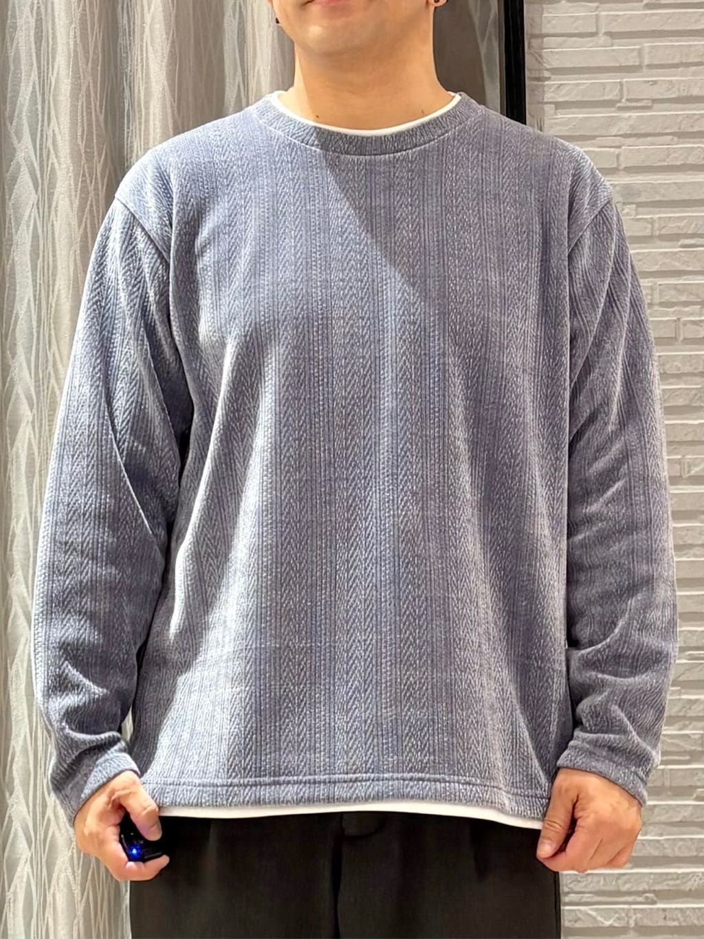 Pーyamaさんの「THE SHOP TK｜【心地良い、滑らかさ】レイヤード風ケーブル ニットソー 【洗濯機OK】」を使ったコーディネート