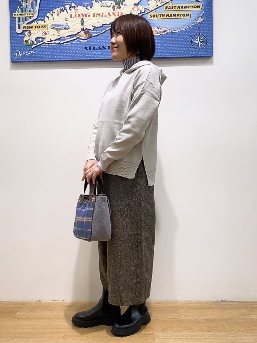 Hamaさんの「Dessin｜【洗える／体型カバー】ちょうどいいニットパーカ」を使ったコーディネート