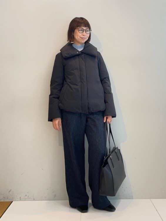murayamaさんの「INDIVI｜【褒められパンツ／ウール混】ウォームウール ワイドパンツ」を使ったコーディネート