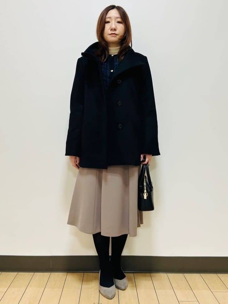 miiiさんの「Reflect｜【SS-4Lサイズ／衿が顔に当たらない◎】スタンドネックミドルコート」を使ったコーディネート