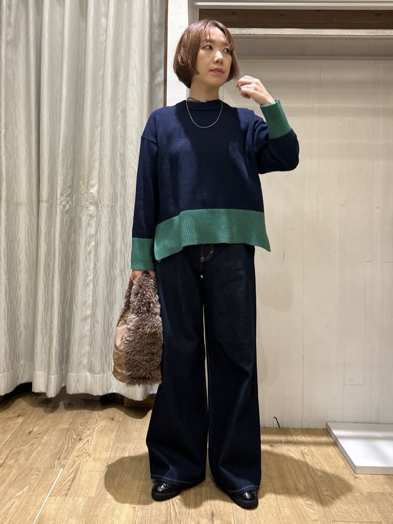 ga_riさんの「THE SHOP TK｜【すっきり見えシルエット】上品ふわもこ中綿ブルゾン」を使ったコーディネート