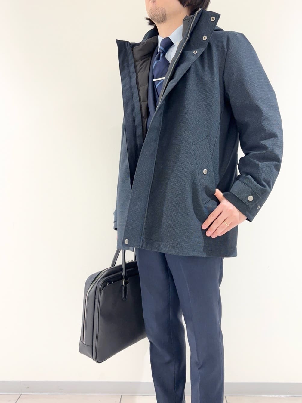 及川さんの「TAKEO KIKUCHI｜【3WAY】ドビー ダウンライナー付ブルゾン」を使ったコーディネート