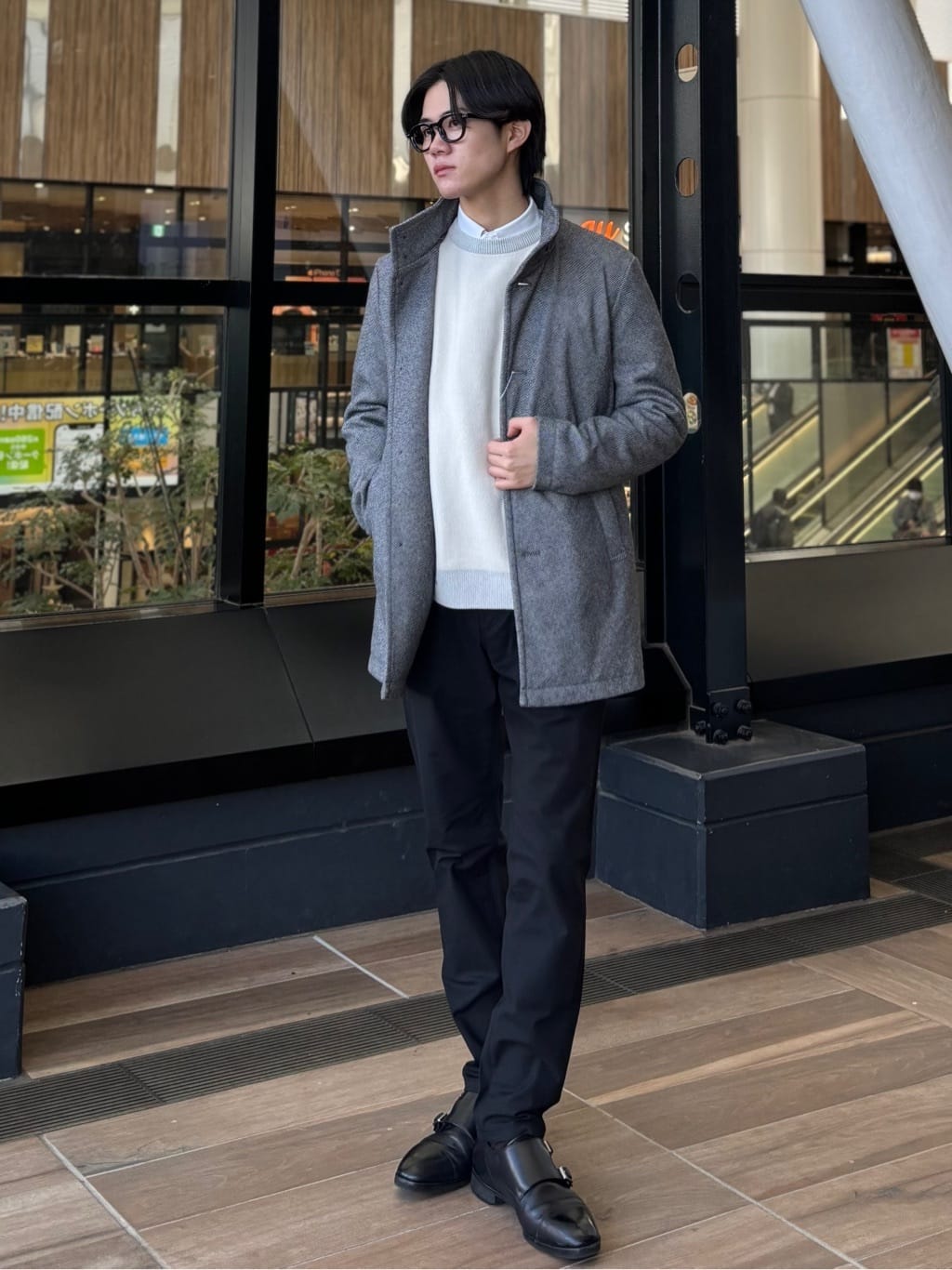 うらしーさんの「THE SHOP TK｜【ON/OFF兼用】シャンブレー オックスシャツ 洗濯機OK / 吸水速乾 / 汗じみ防止」を使ったコーディネート