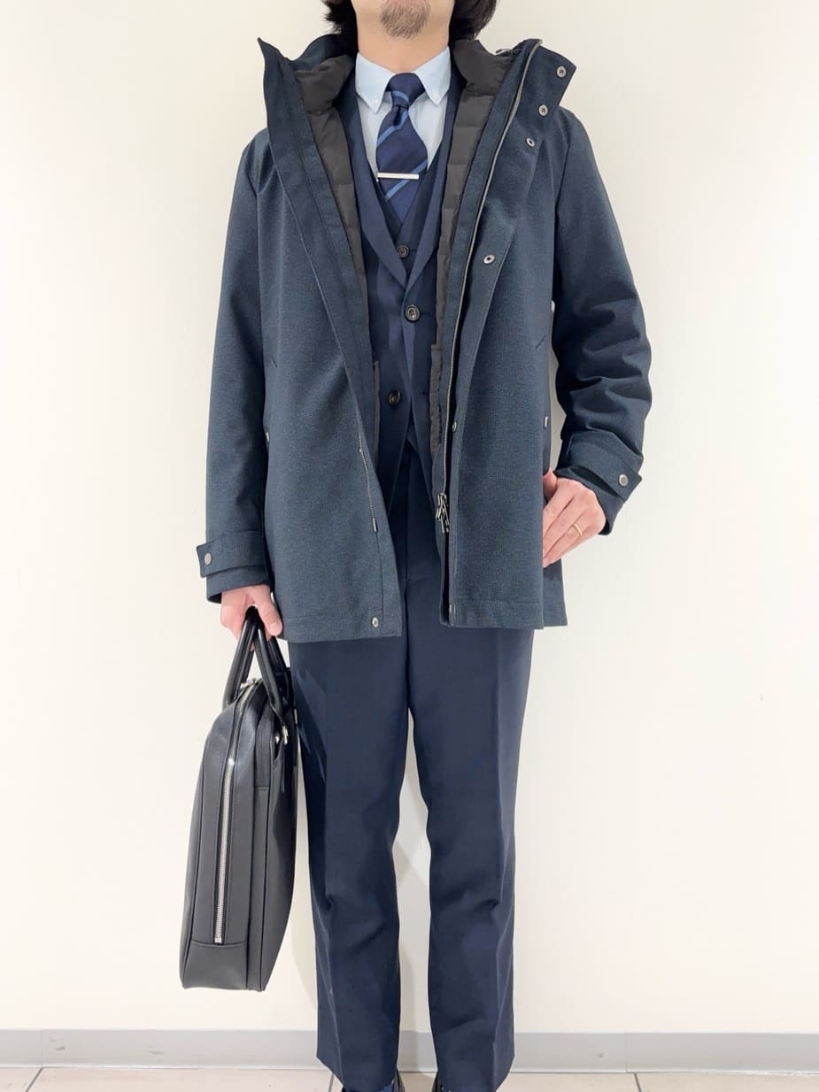 及川さんの「TAKEO KIKUCHI｜【3WAY】ドビー ダウンライナー付ブルゾン」を使ったコーディネート