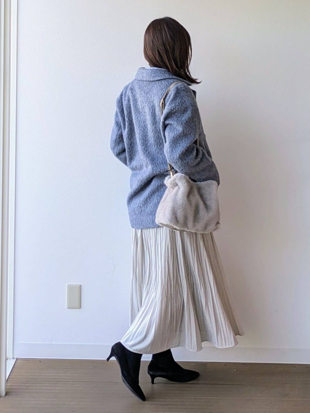 なみきさんの「UNTITLED｜【洗える】スポンディッシュ ボトルネックニット」を使ったコーディネート