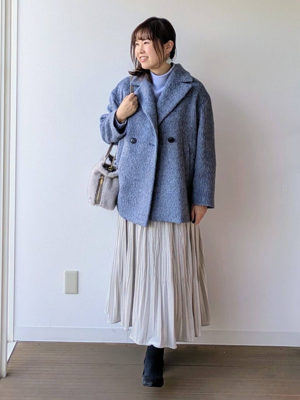 なみきさんの「UNTITLED｜【洗える】スポンディッシュ ボトルネックニット」を使ったコーディネート