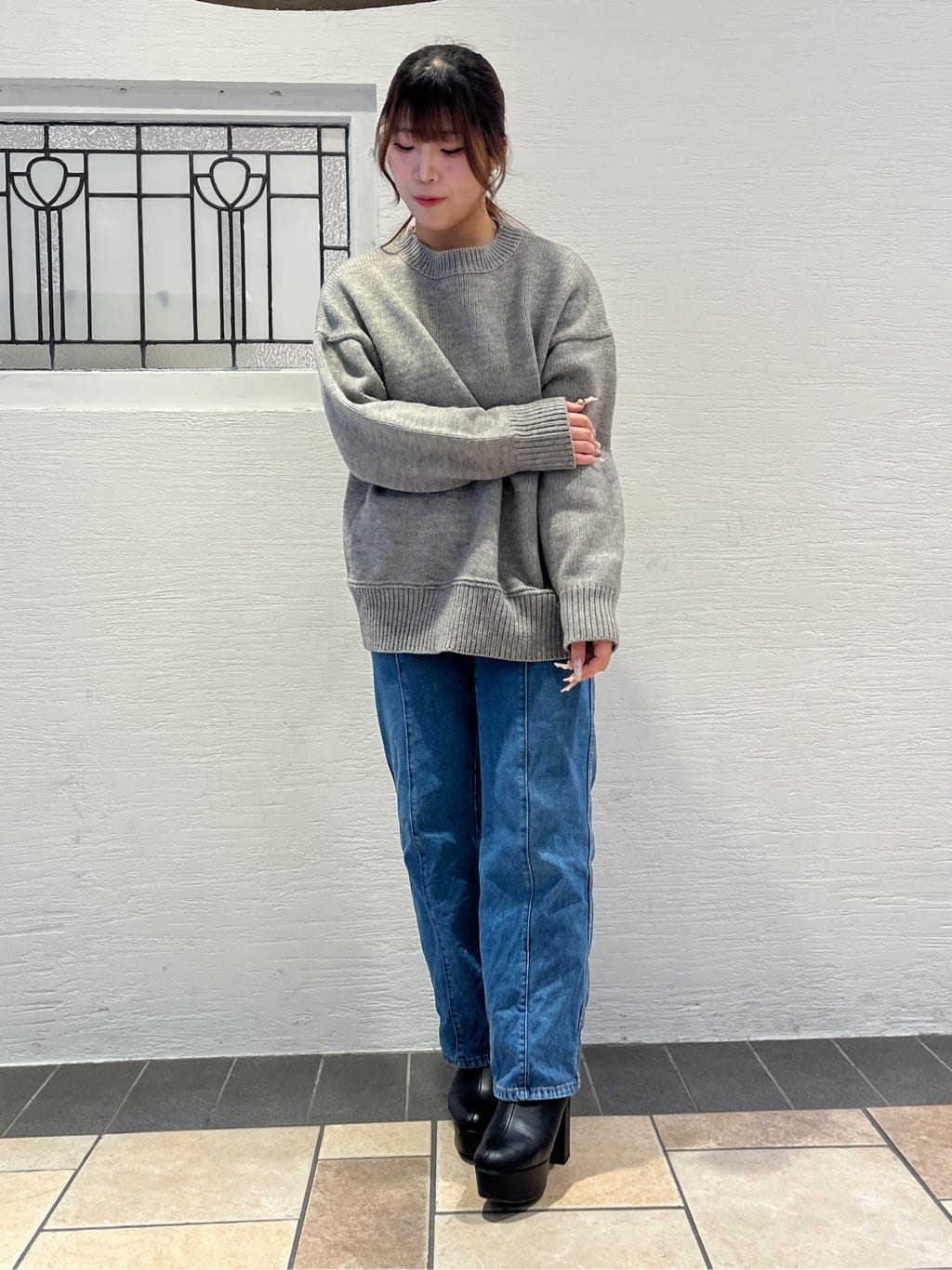 Nさんの「ESPERANZA｜ラク盛りショートブーツ」を使ったコーディネート