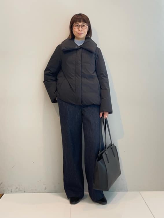 murayamaさんの「INDIVI｜【褒められパンツ／ウール混】ウォームウール ワイドパンツ」を使ったコーディネート