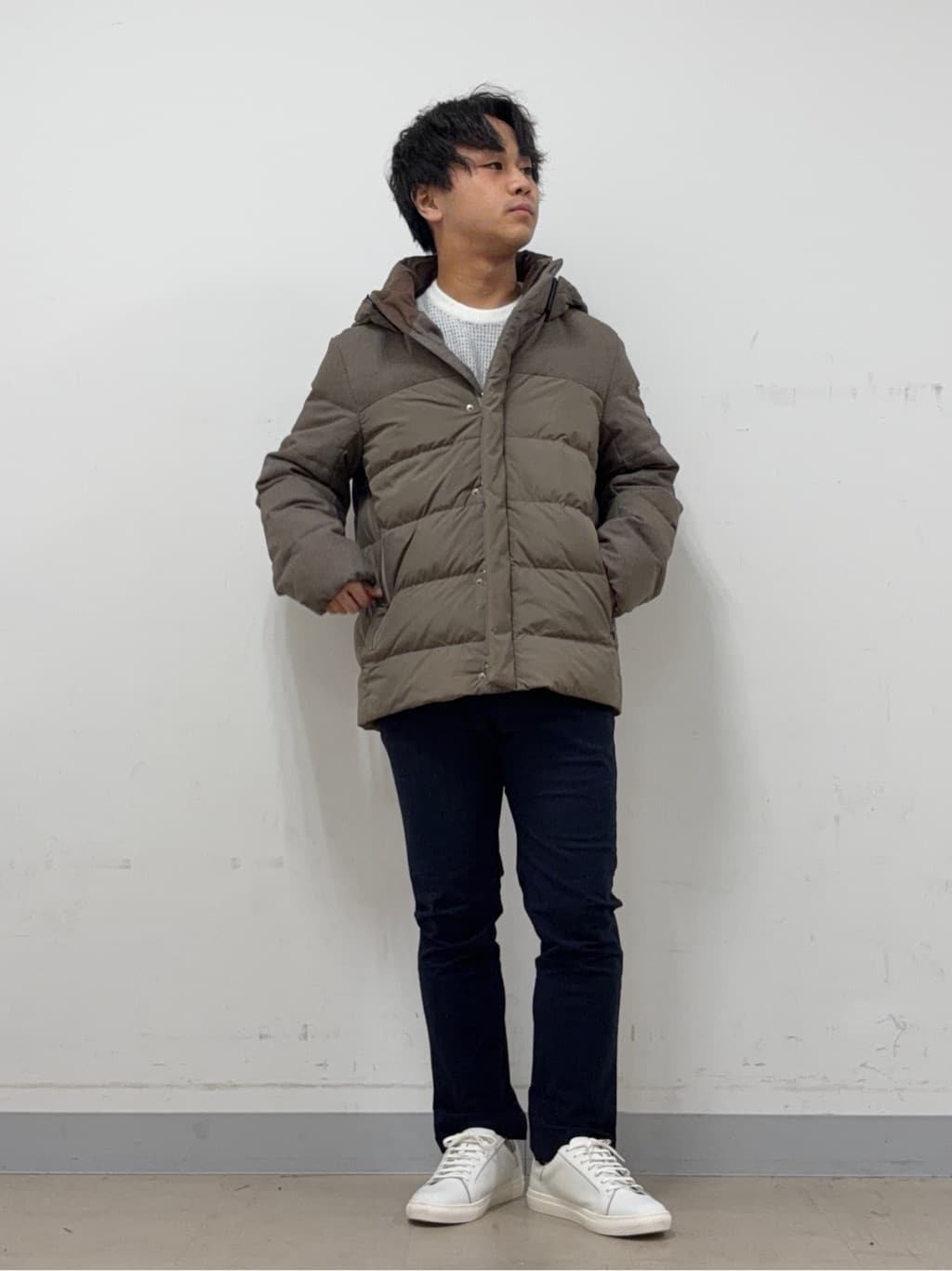 Hiroさんの「TAKEO KIKUCHI｜カラーコンビ ダウンブルゾン」を使ったコーディネート