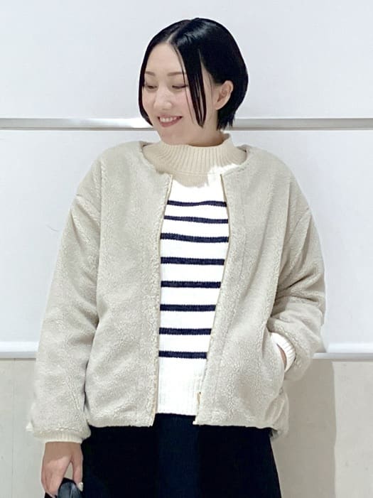 eriko さんの「Dessin｜【2WAY】リバーシブルタフタボアアウター」を使ったコーディネート