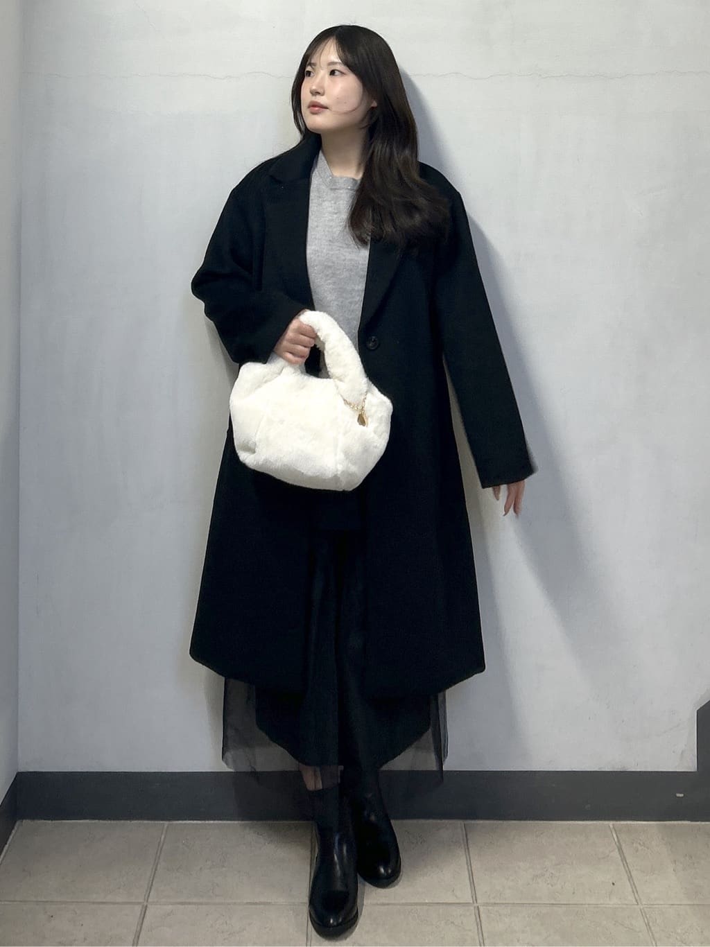 sayaさんの「OPAQUE.CLIP｜カシミヤブレンドウールチェスターコート」を使ったコーディネート