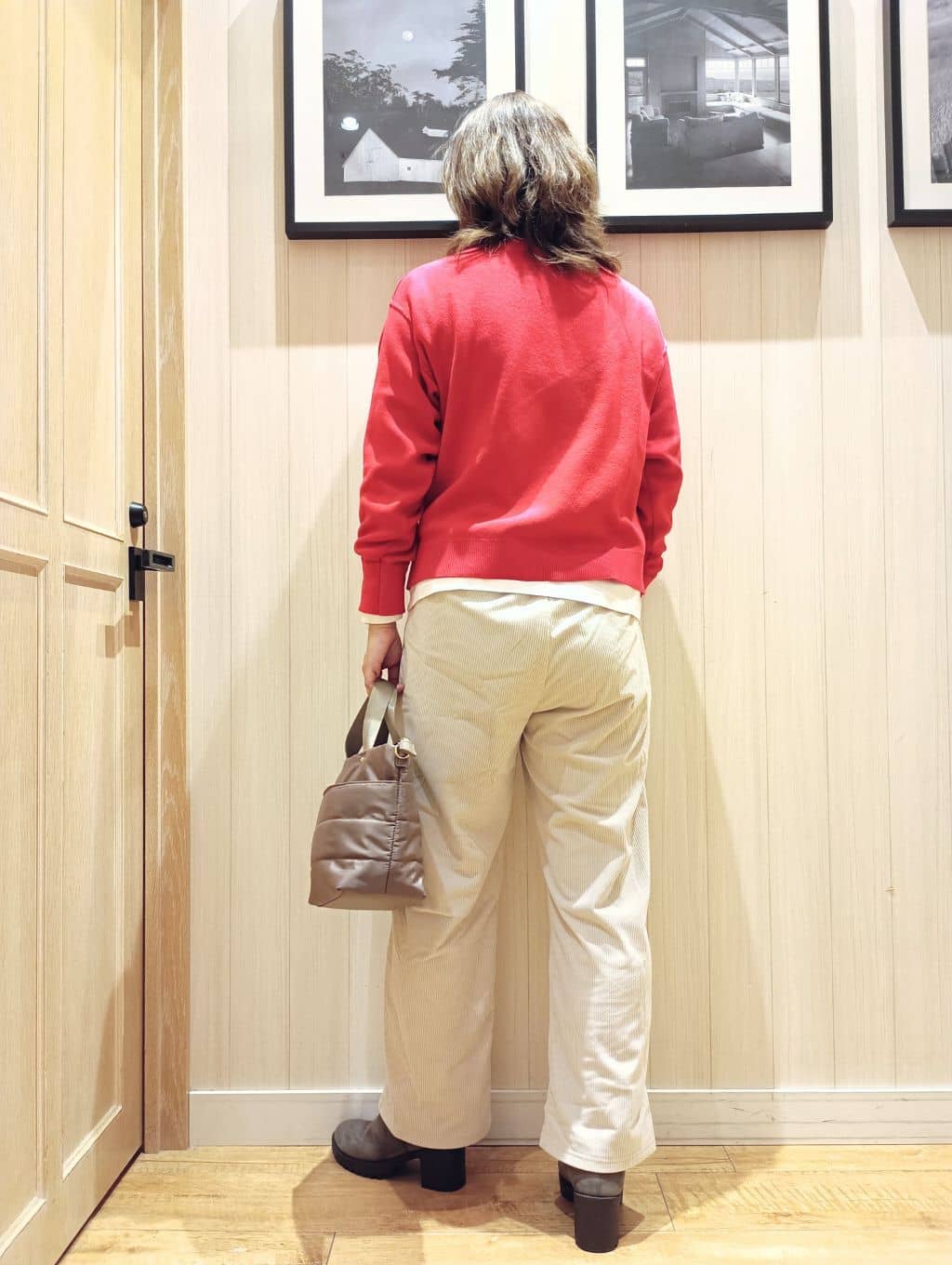 S☆mama さんの「SHOO･LA･RUE｜【S-LL/洗濯機可/裏起毛】あったかコーデュロイ ワイドパンツ」を使ったコーディネート