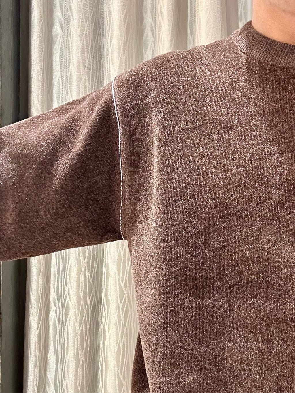 KENJI Iさんの「THE SHOP TK｜【包み込まれるような柔らかさ】配色モールニット 洗濯機OK」を使ったコーディネート