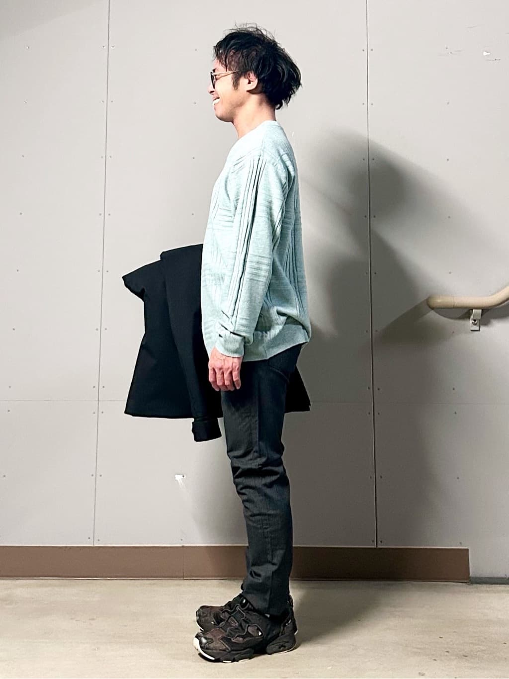 KENJI Iさんの「THE SHOP TK｜【軽くて、暖かい】SORONA／ソロナ 中綿ブルゾン 防風/軽量/洗濯機OK/フード脱着可」を使ったコーディネート