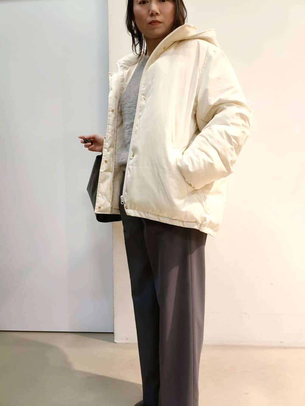 あんさんの「THE SHOP TK｜【ぎゅっとされているような暖かさ】撥水中綿ブルゾン」を使ったコーディネート