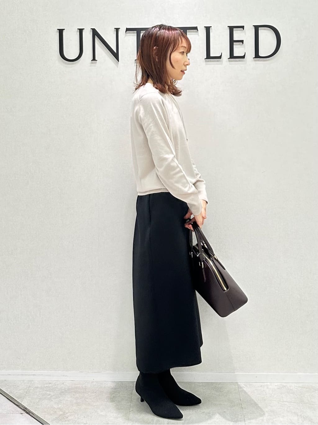 Miwaさんの「UNTITLED｜【ふわふわニット/前後2WAY】フォックスカシミヤカーディガン」を使ったコーディネート