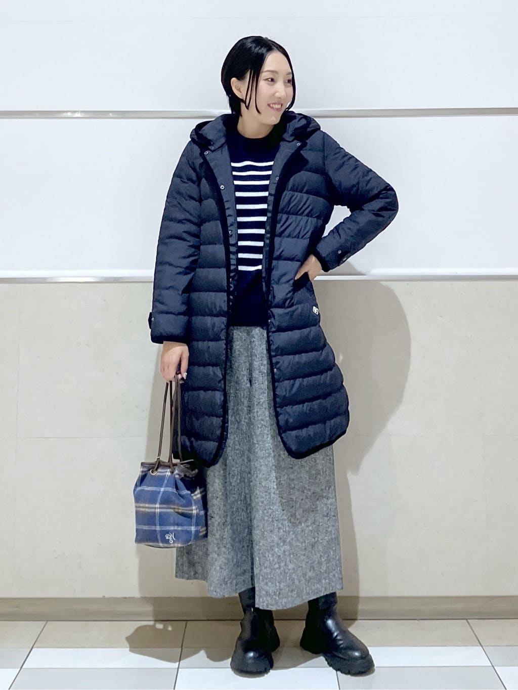 eriko さんの「Dessin｜【撥水・2WAY】ミュラーダウンコートロング丈」を使ったコーディネート