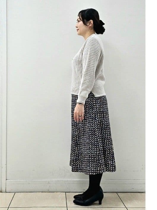 fkeさんの「Reflect｜【ほんのりラメ感◎】ケーブル柄ニット」を使ったコーディネート