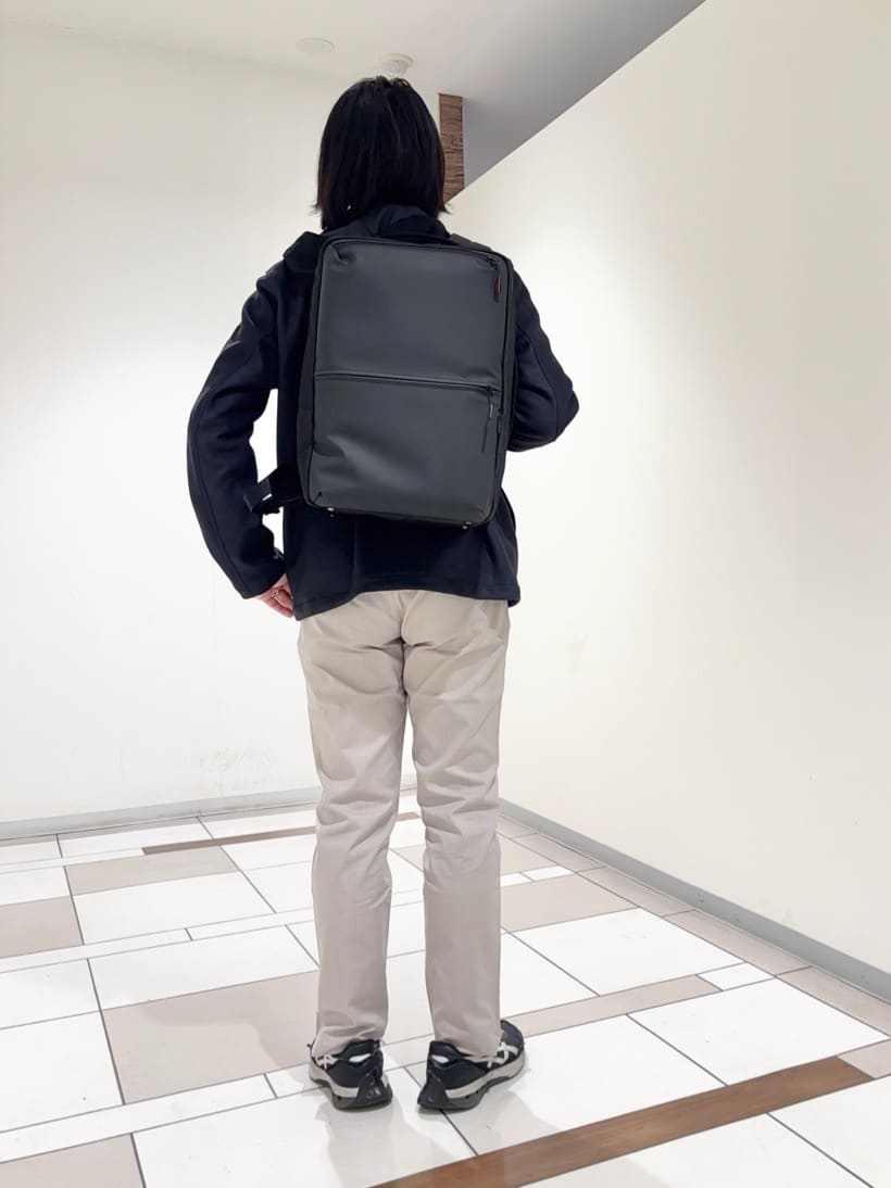 及川さんの「TAKEO KIKUCHI｜【JUST ONE LAYER】ダウンファブリック ジップアップ フード ブルゾン」を使ったコーディネート