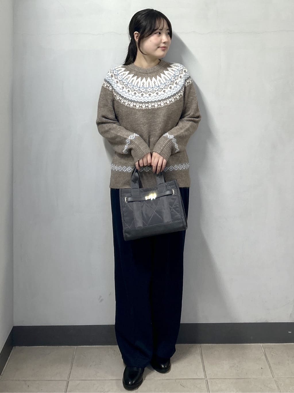 sayaさんの「OPAQUE.CLIP｜ノルディック調ニット【洗濯機OK】」を使ったコーディネート