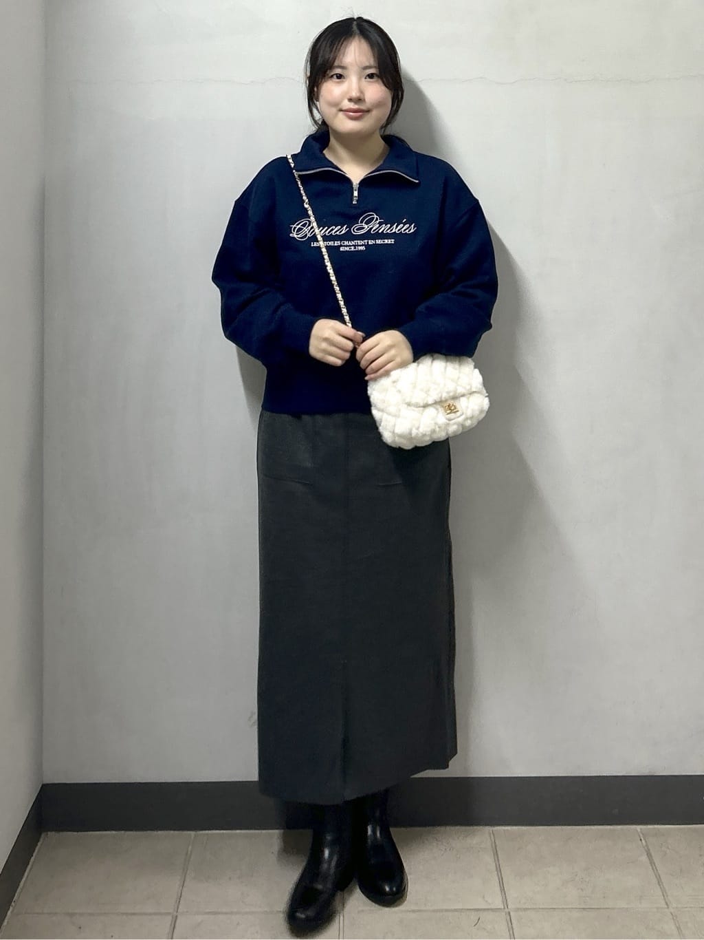 sayaさんの「OPAQUE.CLIP｜ハーフZIPロゴ刺繍裏毛【洗濯機OK】」を使ったコーディネート
