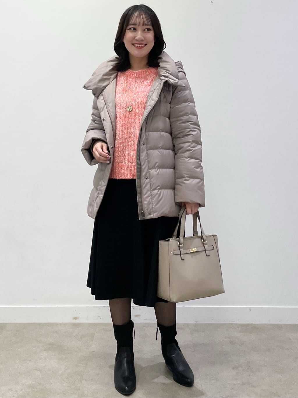 yukariさんの「Reflect｜【SS-4Lサイズ】フーデッドミドルダウンコート」を使ったコーディネート