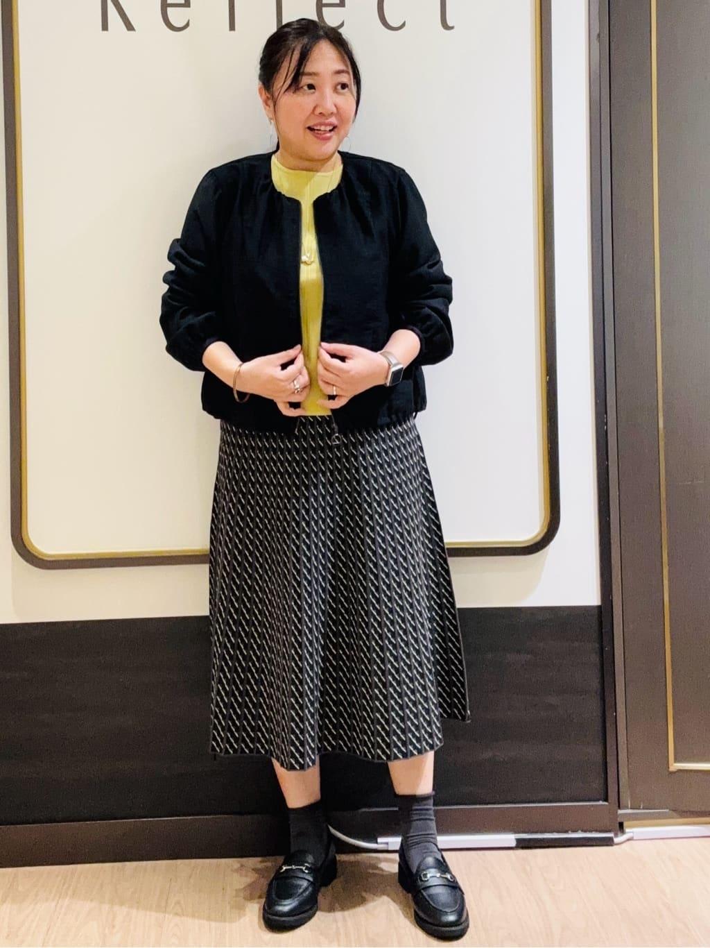 かまちゃんさんの「Reflect｜【ライトアウター／ゆったり羽織れる／気軽な羽織りに◎】ライトブルゾン」を使ったコーディネート