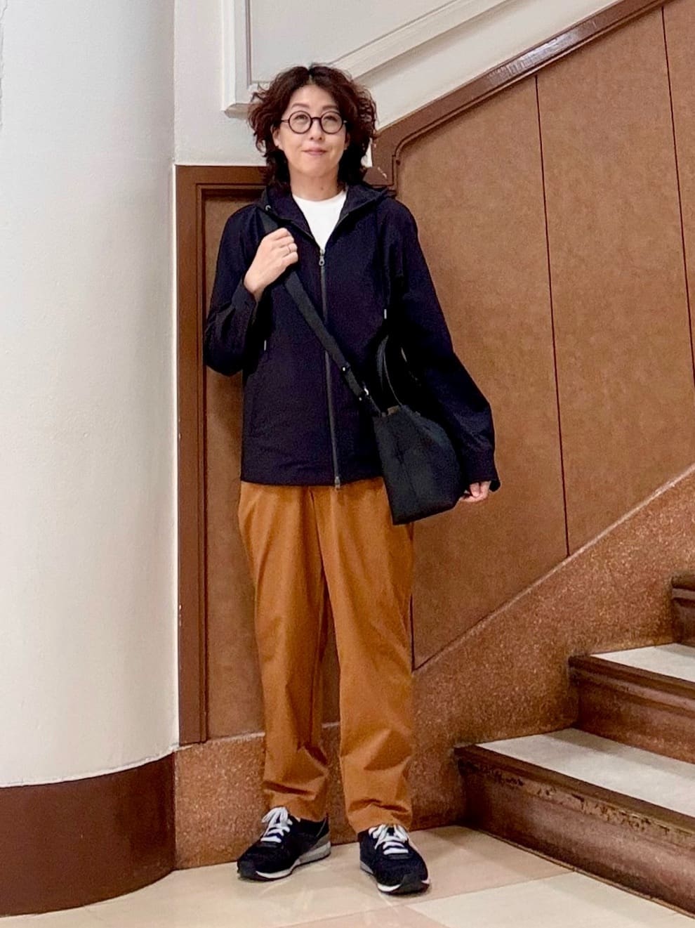 のぐみさんの「TAKEO KIKUCHI｜【3D ナイロン ストレッチ】ジップアップ フードブルゾン」を使ったコーディネート