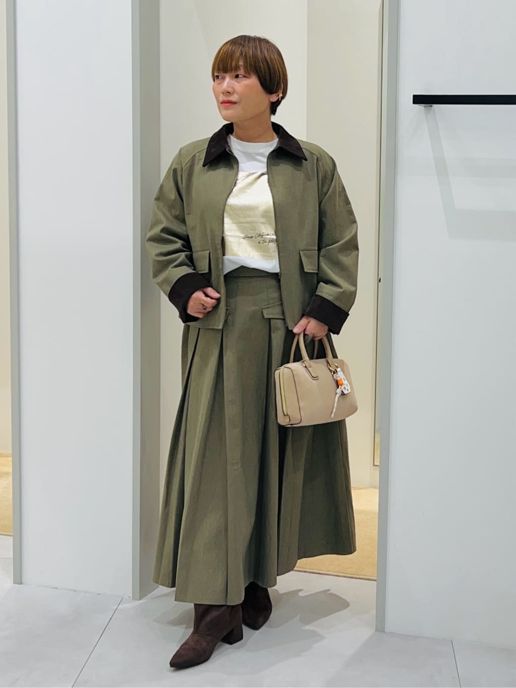 タナさんの「THE SHOP TK｜カバーオールジャケット【洗える】」を使ったコーディネート