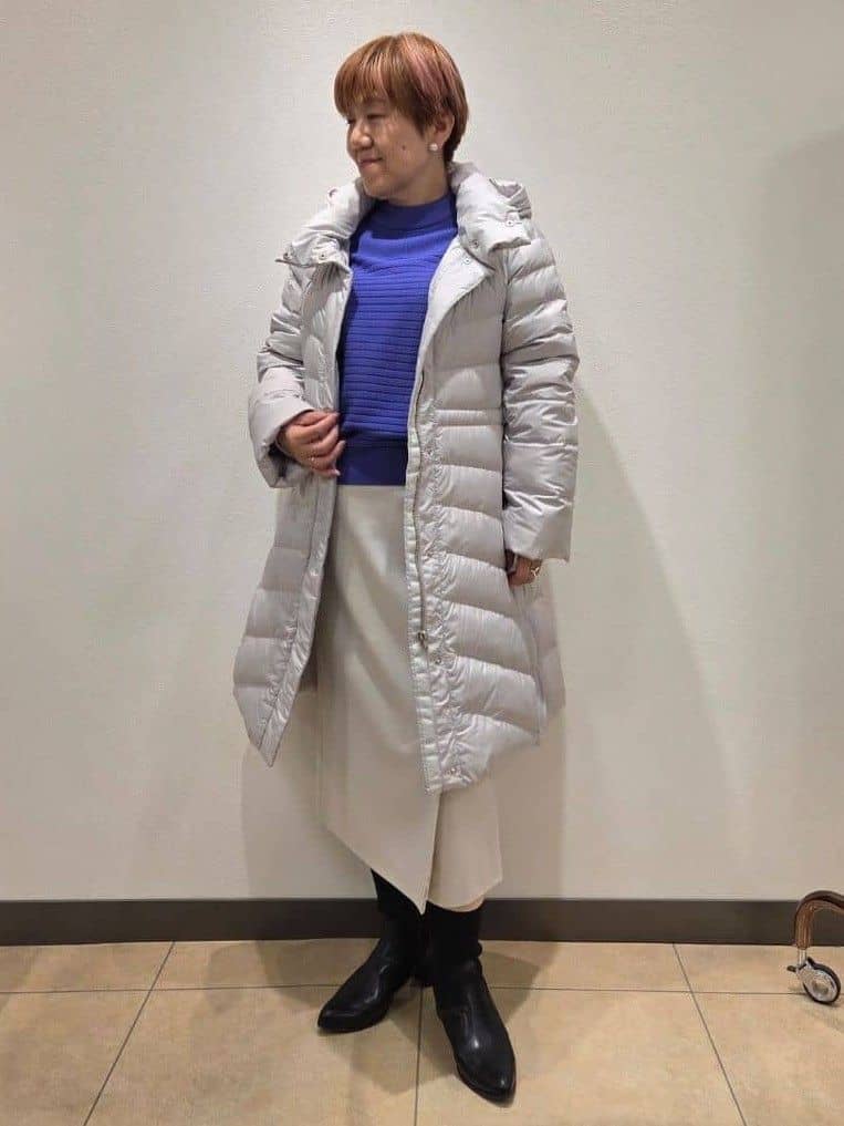 yoshiさんの「Reflect｜【SS-4Lサイズ／ウエスト調整可】フーデッドロングダウンコート」を使ったコーディネート