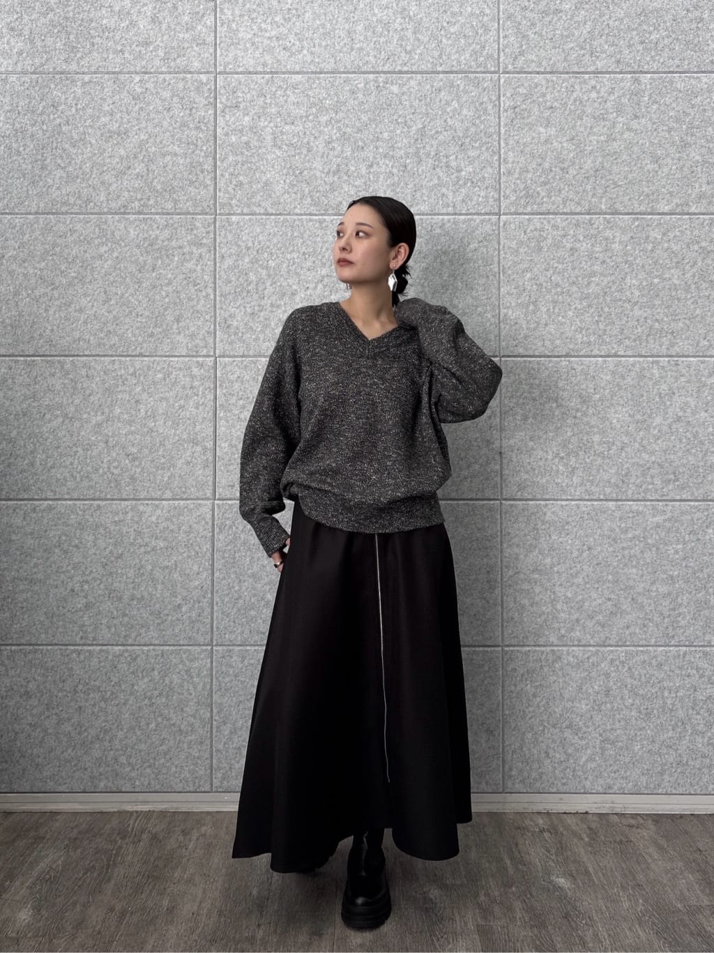 ayanoさんの「INDIVI｜センタージップフレアスカート」を使ったコーディネート