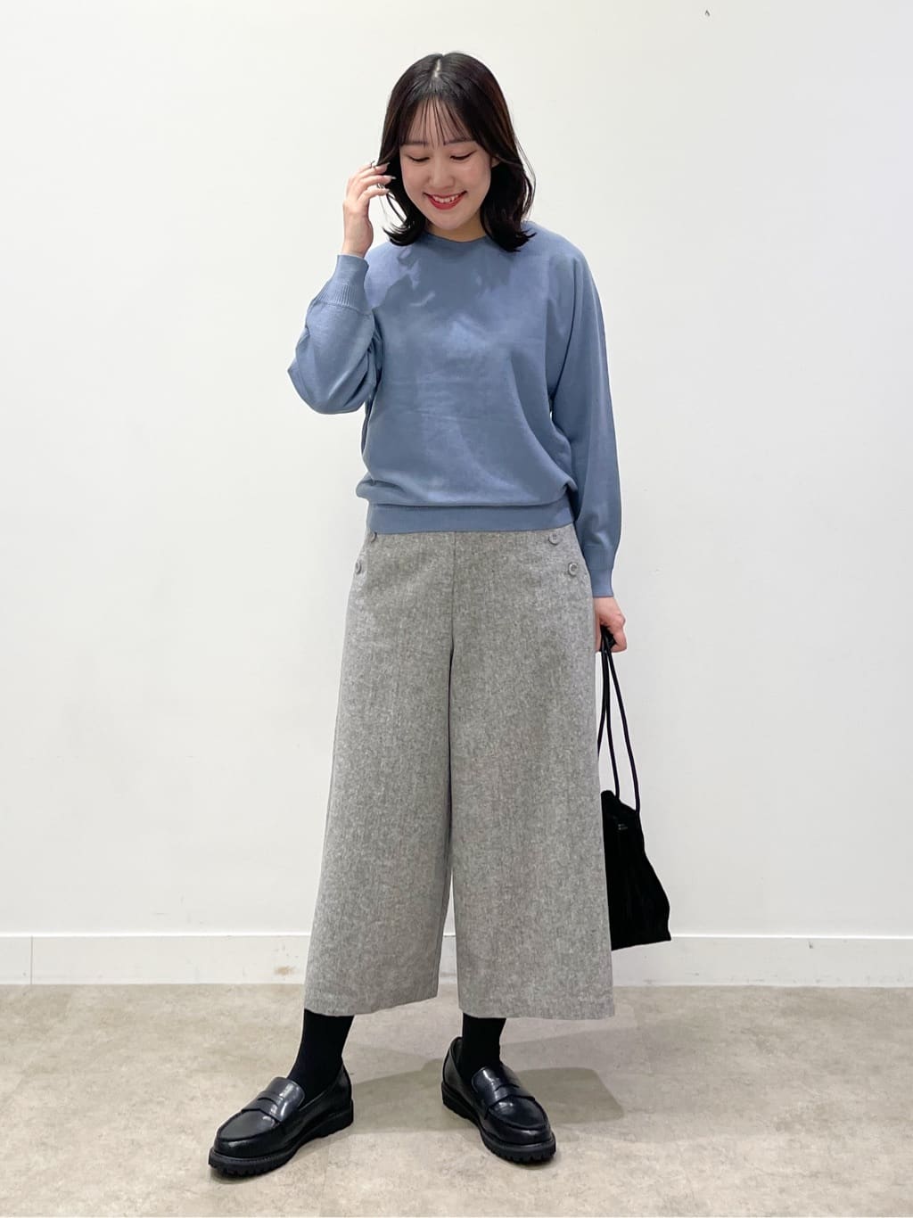 yukariさんの「Dessin｜【洗える】ウールブレンド後ろボタンニット」を使ったコーディネート