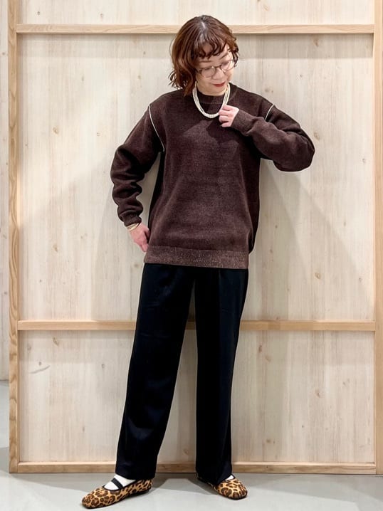 nakoさんの「THE SHOP TK｜【大人の上品カジュアルを叶える】ハグするニット 洗濯機OK／6色展開」を使ったコーディネート