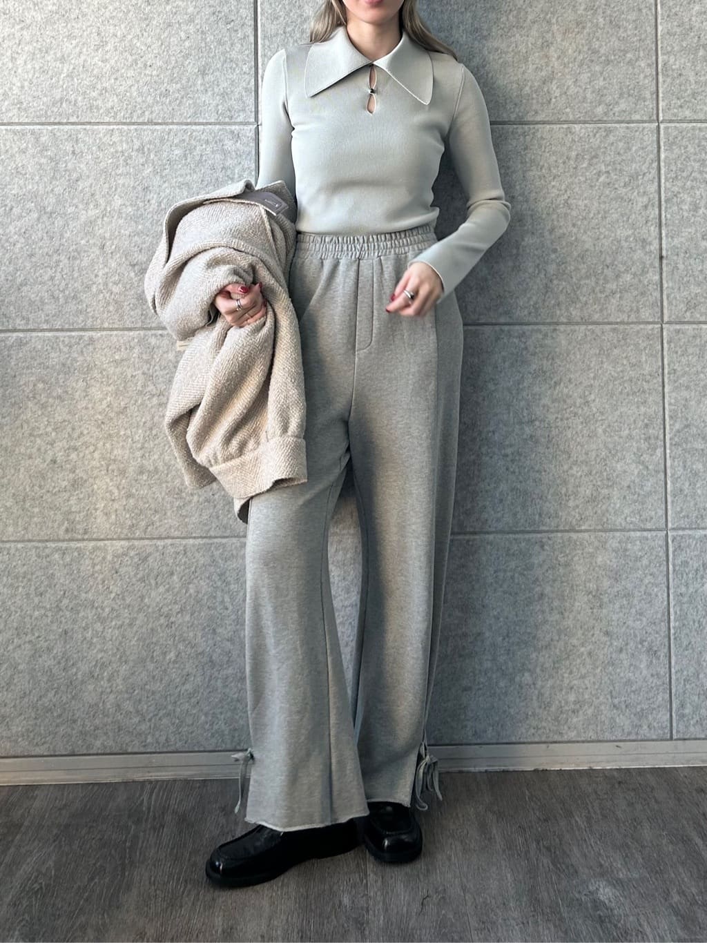 honoka Aさんの「CODE A｜oversized tweed blouson」を使ったコーディネート
