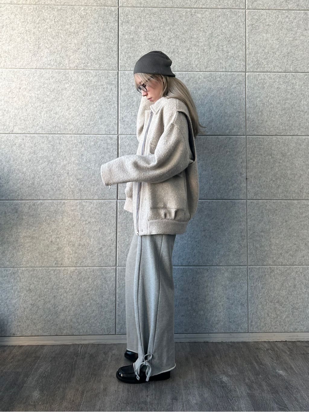 honoka Aさんの「CODE A｜oversized tweed blouson」を使ったコーディネート